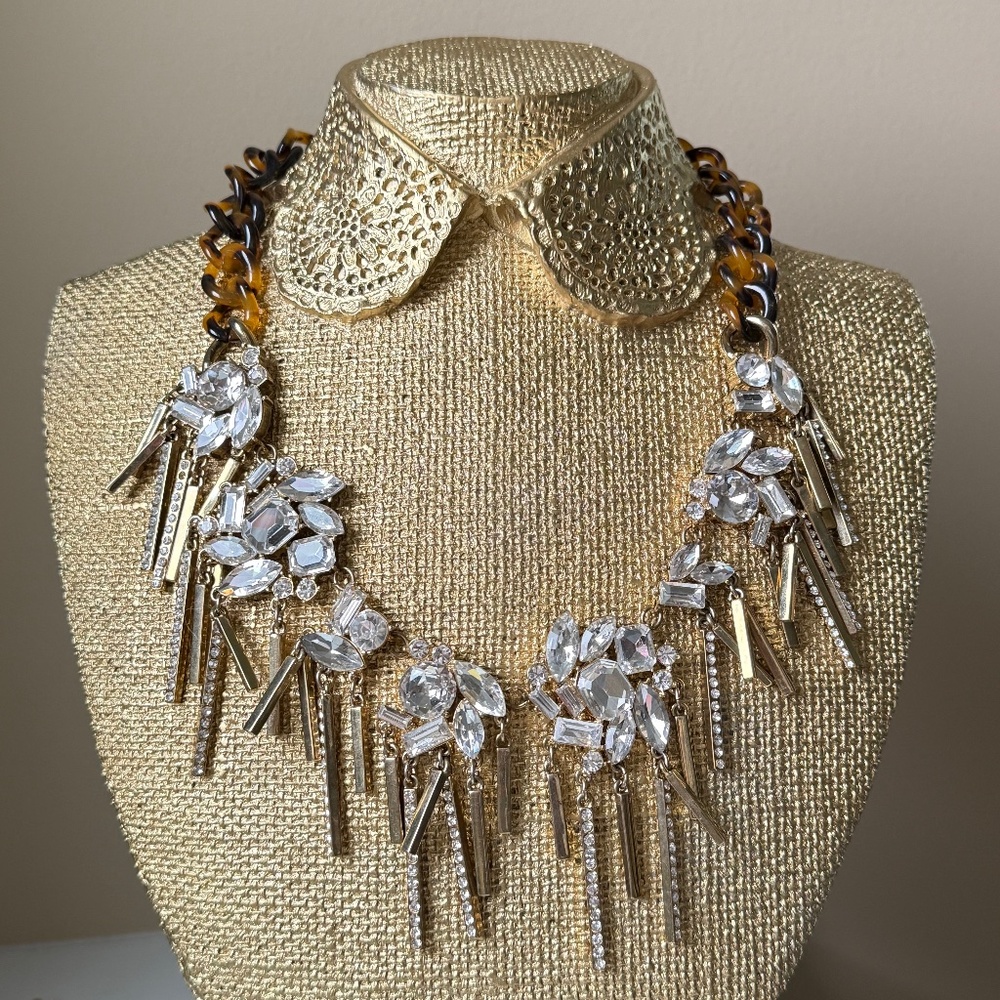 Baublebar Necklace Statement Rhinestone Faceted M… - image 1